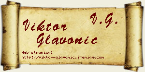 Viktor Glavonić vizit kartica